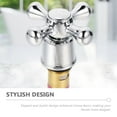 thumbnail image 4 of 2Pcs Cross Shaped Silver Faucet Handle Replacement for Kitchen Sink Easy to Install, 4 of 7