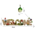 thumbnail image 2 of Cartel de bienvenida de resina con diseño de gnomo caprichoso para decoración de jardín, 2 of 3