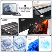 كمبيوتر محمول للألعاب Thunderobot ZERO 16، WQXGA 240 هرتز، Intel Core i9-14900HX، GeForce RTX 4080، 64 جيجابايت DDR5 RAM، 2TB SSD، W 11 H، أبيض
