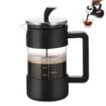 thumbnail image 2 of OIUR 1000ml French Press Coffee Maker 34oz Heat-Resistant Borosilicate Glass No-Drip Spout Advanced Filtration System Coffee Press Kettle, 2 of 7