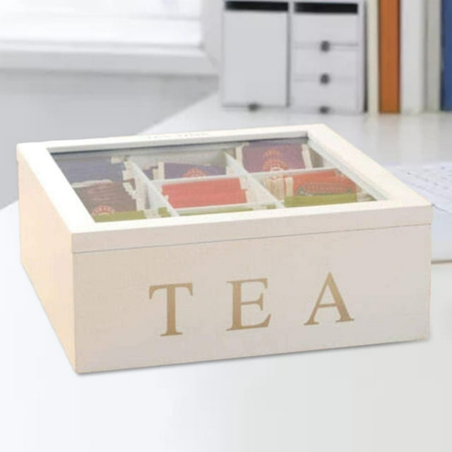 Organizador rectangular para bolsitas de té BLESIY Caja de almacenamiento de té Titular de almacenamiento