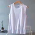 thumbnail image 1 of pstuiky Camiseta sin mangas para hombre, Camisola deportiva informal de cuello redondo y alta elasticidad de color liso para hombre Camisas de hombre xl, 1 of 3