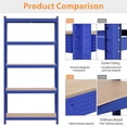 thumbnail image 5 of Industrial Strength 5-Tier Shelving Unit, Boltless Metal Storage Rack for Kitchen Garage Warehouse, 35.5 x 16 x 71 Inch, Blue, 5 of 5