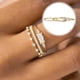 thumbnail image 2 of Anillos apilables de oro para las mujeres conjunto de moda chapado en oro no se deslustra apilamiento de circonio cúbico anillo de joyería de moda, 2 of 7