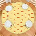 thumbnail image 2 of Round Fitted Tablecloth with Elastic Edge, Waterproof Vinyl Featuring Magical Forest Mushrooms and Boho Mushroom Designs, Backed Non-Slip Table Cover Fits 44-50 Inch Round Tables, 2 of 4