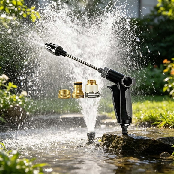 EQWLJWE Household Essentials Tools Home Improvement,Pressure Washer Handheld Power Washer with Rotating Nozzle and 3 Spray Modes Stainless Steel for Car Washing Patio Cleaning
