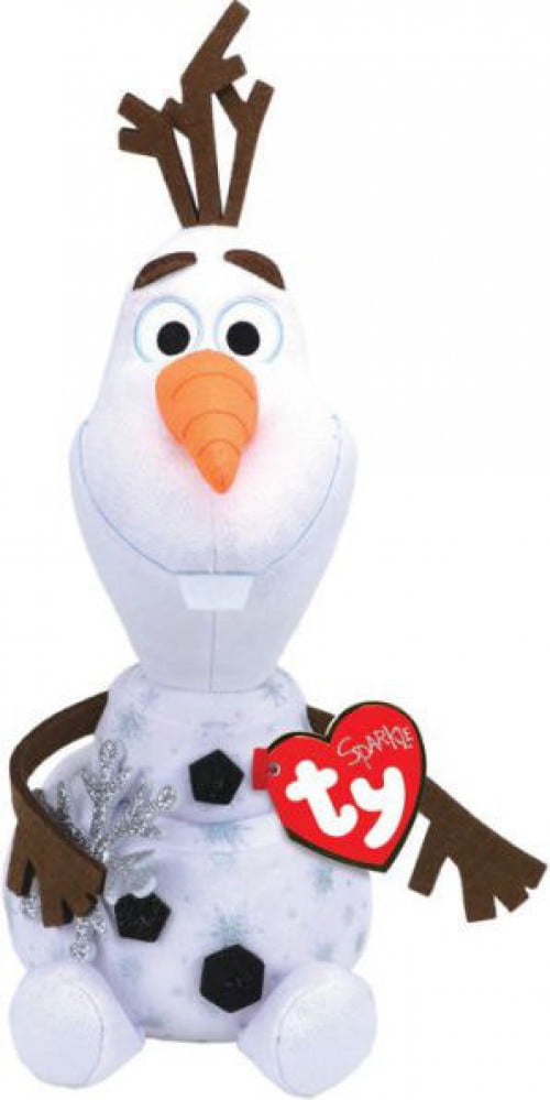 Details about   NEW WITH TAG Disney Frozen Olaf TY Beanie Babies Plush Sparkle 8.5” 