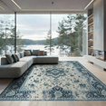 thumbnail image 2 of ODIKA 8'x10' Washable Area Rug Durable, Non-Slip Entryway Vintage Scrolling Botanical Border Decorative Door Orientalisch for Living Room, Under Sectional, Family, 2 of 7