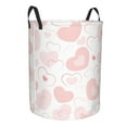 thumbnail image 2 of LNWH Laundry Basket, Pink Romantic Love Pattern Foldable Laundry Hamper With Handles Waterproof, Small, 2 of 8