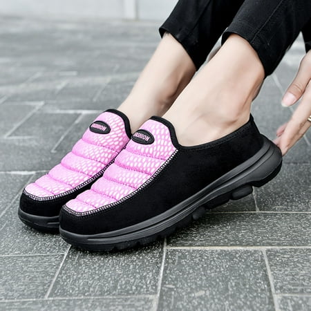 

Christmas Leisure Couple Women s Winter Cloth Water Proof Non Slip Flat Round Toe Breathable Slip On Lazy Shoes Slipppers