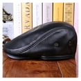 thumbnail image 1 of Men's Baseball Cap Vintage Adjustable Leather Hats With, 1 of 6