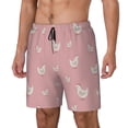 thumbnail image 2 of Daiia Funny Chicken Mens Swim Trunks Swim Shorts Quick Dry Swim Shorts with Mesh Lining Pockets-Large, 2 of 9