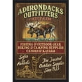thumbnail image 1 of Coeur D'Alene, Idaho - Adirondack Outfitters - Vintage Sign - Lantern Press Artwork (24x36 Giclee Art Print, Gallery Framed, Black Wood), 1 of 1