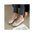 thumbnail image 4 of LUXUR Women's Ballet Flats Pumps Shoes Breathable Leather Slip on Flats Loafers Girls Dress Shoes Walking Shoes, 4 of 5