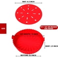 thumbnail image 5 of EcoNesxp Red Quart or Larger Air Fryer XL with Round Silicone Mat 1/8 Inch Air Fryer Silicone Liner Non-stick Easy Clean Large Reusable Air Fryer Silicone Basket 7 Quart or Larger Air Fryer, 5 of 5