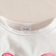 thumbnail image 5 of 3-6 Months Baby Girl Clothes Newborn Infant Fall Winter Outifts Ribbed Ruffle Long Sleeve Romper Pant Outfit Set 3pcs for 3 6 9 12 18 Months,Pink, 5 of 9