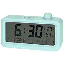Unique Bargains Triple Digital Alarm Clock Snooze for Deep Sleepers Green