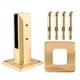 thumbnail image 5 of Abrazadera de vidrio de acero inoxidable Soporte de vidrio sin perforaciones Soporte de vidrio duradero Herramienta de fijación de vidrio para uso diario con tapa y tornillo (dorado), 5 of 7
