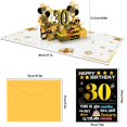 thumbnail image 3 of Tarjeta de cumpleaños Joycard 30th para mujer y hombre, diseño retro desplegable en 3D, 3 of 7