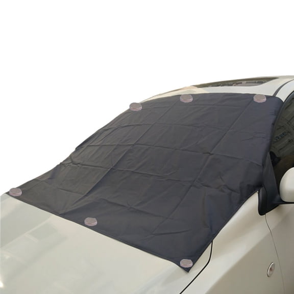 ETHZZLE Half Car Cover Cloth Black Wear-Resistant All-Seasons Vehicle Protection