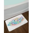 thumbnail image 2 of Amethyst Bath Mat, Natural Uncut Minerals Crystals Gems and Diamonds Pattern Colorful Illustration, Plush Bathroom Decor Mat with Non Slip Backing, 29.5" X 17.5", Multicolor, by Ambesonne, 2 of 2