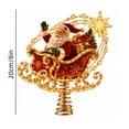 thumbnail image 3 of 3D Lighted Christmas Tree Topper Collection, Santa Sleigh Tree Topper, LED Warm White Twinkling Lights, Indoor Home Decor, Vintage Holiday Ornament, 3 of 7