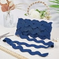 thumbnail image 4 of 10 Yard 1.58 Inch Jumbo RIC Rac Trim Rick Rack Wave Bending Fringe Lace Trimming Ribbon Large Sewing Woven Fabric for Crafts Wrapping Wedding Cloth(Prussian Blue), 4 of 9