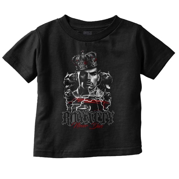 Urban Royalty Never Dies Pitbull King Toddler Boy Girl T Shirt Infant Toddler Brisco Brands 6M