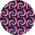 thumbnail image 1 of Ahgly Tapis Rond Lavable en Machine Intérieur Transitionnel Orchidée Violet, 7 Pieds Rond, 1 of 7