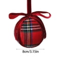 thumbnail image 2 of Plaid Bow Christmas Balls, 3.15 Inch Foam Hanging Ornaments for Holiday Tree Decoration & Festive Home Gift Accents, 2 of 3