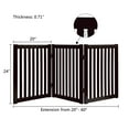 WELLAND 24" Freestanding Pet Gate, Foldable Indoor Wooden Dog Puppy