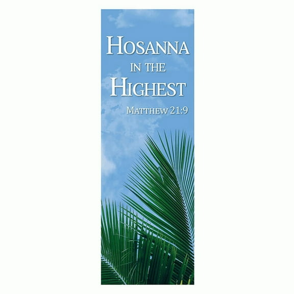 Celebration Banners 149573 Banner-Hosanna with Pole Hems - 2 x 6 ft.