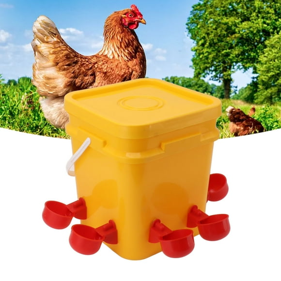 TOPINCN Bebedero Automático Para Pollos De 12 Litros Filtrado, Bebedero Para Pollos, Bebedero Automático Para Pollos Con Barril Para Patos, Gansos,