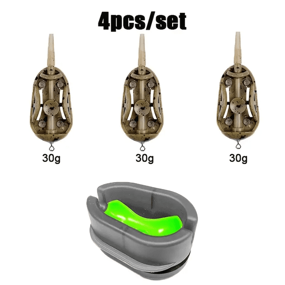 Carp Fishing Feeder Kit, Quick-Load Bait Mold and Feeder Tool Set for Freshwater Fishing