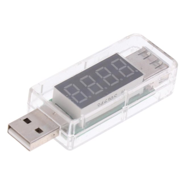 Multímetro Digital USB Macarena Medidor de Potencia Prueba de Corriente Voltaje ABS