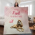 thumbnail image 2 of Every Fart is Love Note Cocker Spaniel Guilty Face Happy Valentine's Quilt Blanket Cockers Dog Lover Gifts Cozy Comforter Throw Blanket - 01016, 2 of 5