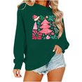 thumbnail image 3 of Ounisa Christmas Sweatshirts for Women Tis the season Christmas Outfits Merry Christmas Lightweight Pullover Christmas Tree Christmas Gifts Merry Christmas Letter Graphic Tops, 3 of 7
