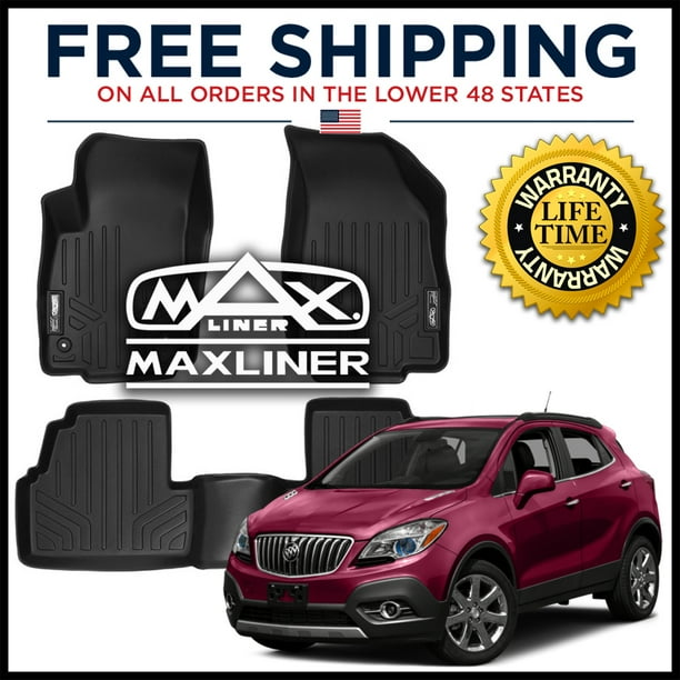 MaxLiner Custom 1st & 2nd Row Floor Mats Blk for 201320 Buick Encore