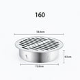 thumbnail image 1 of LEFU pour Couverture de Drain de Sol en Acier Inoxydable, Toit de Balcon Rond, Capuchon de Tuyau de Pluie Anti-Obstruction pour Jardin Extérieur, Installation Facile 160mm, 1 of 8
