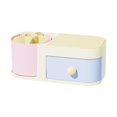 thumbnail image 1 of Organizador de maquillaje con soporte para brochas 2 en 1, vitrina de cosméticos para organización de escritorio, tocador, dormitorio, mesa y baño, 1 of 7