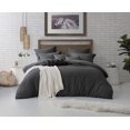 thumbnail image 3 of Natural Crinkle Fabric Ultra Soft Solid Duvet Cover Set - Zipper Closure, 3 of 3