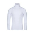 thumbnail image 1 of Chandails à Col Roulé pour Hommes à Manches Longues Col Roulé pour Hommes à Manches Longues Couleur Unie Extensible Coupe Ajustée Haut de Base Blouse, 1 of 5