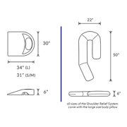 MedCline Shoulder Relief System, size Large for Heights 5’10+