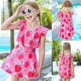 thumbnail image 2 of Kids Girls Rash Guard Bathing Suits Cute Print Sun Protection Long Sleeve Cute Swimwear Bathing Suits 7-8 Years Girls Clothing, 2 of 9