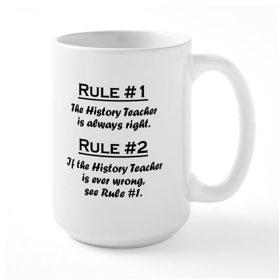 CafePress - History Teacher Large Mug - 15 oz Ceramic Large White Novelty Mug