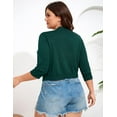 thumbnail image 3 of Yesfashion Women's Plus Size Short Sleeve Knit Cardigan Lightweight Lace-Up Front Open Sweater Cardigans, 3 of 7
