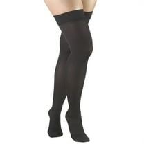 Truform Women's Stockings, Thigh High, Closed Toe: 20-30 mmHg, Black, Small