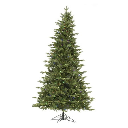 Color Christmas Tree Vickerman Pre-Lit 4.5' Fresh Balsam Fir Artificial Christmas Tree, LED, Multicolor Lights ()