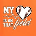 thumbnail image 2 of Wild Bobby, My Heart Is On That Baseball Field, Sports, Men Graphic Tee, Orange, Small, 2 of 4