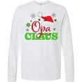thumbnail image 3 of Inktastic Opa Claus with Christmas Santa Hat and Snowflakes Long Sleeve T-Shirt, 3 of 5